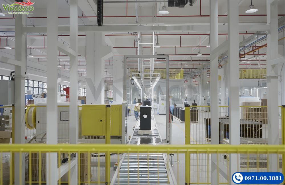 Hình ảnh xưởng sản xuất hiện đại của Power World