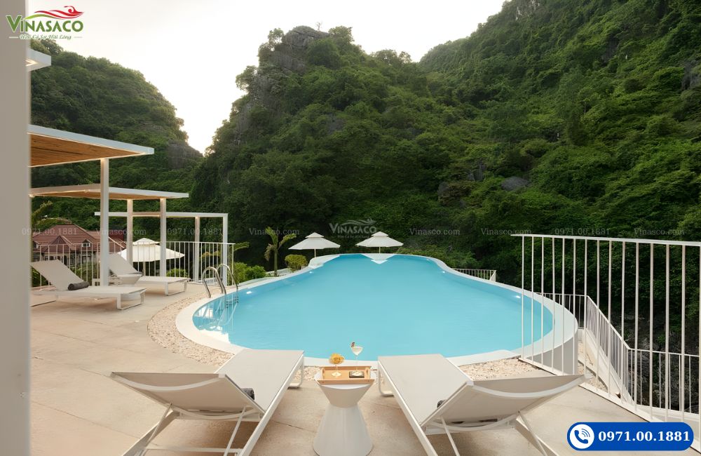 Thi công bể bơi vô cực One Day Tam Cốc Retreat