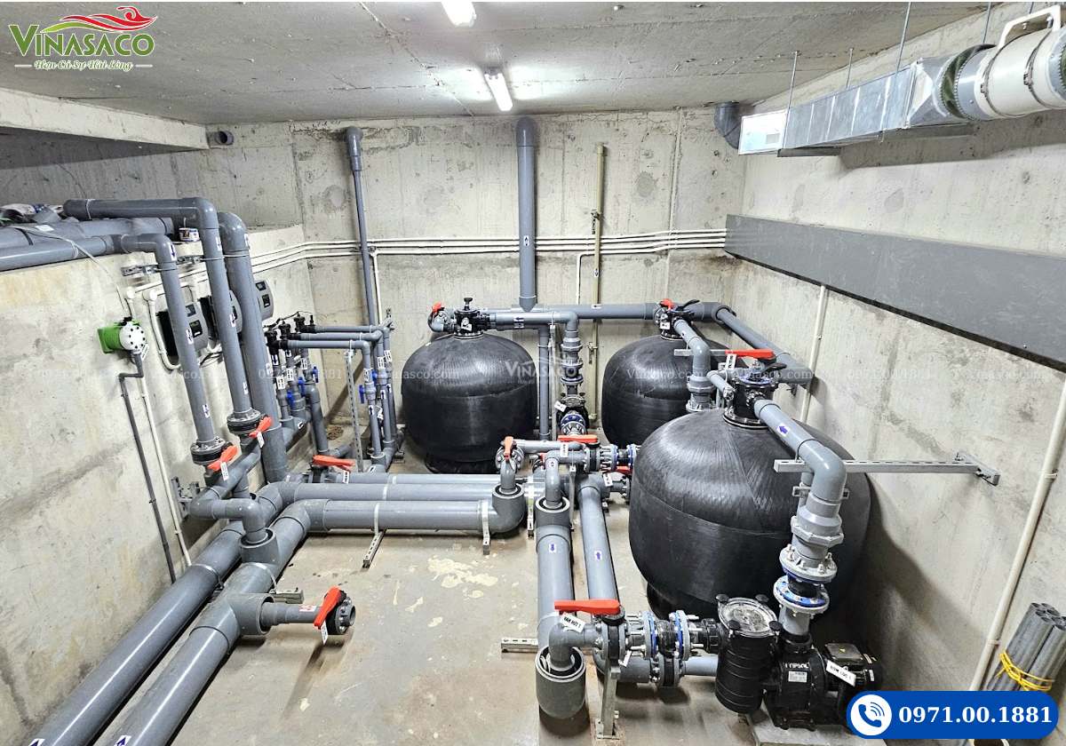 Hệ thống thiết bị lọc bể bơi Vinasaco