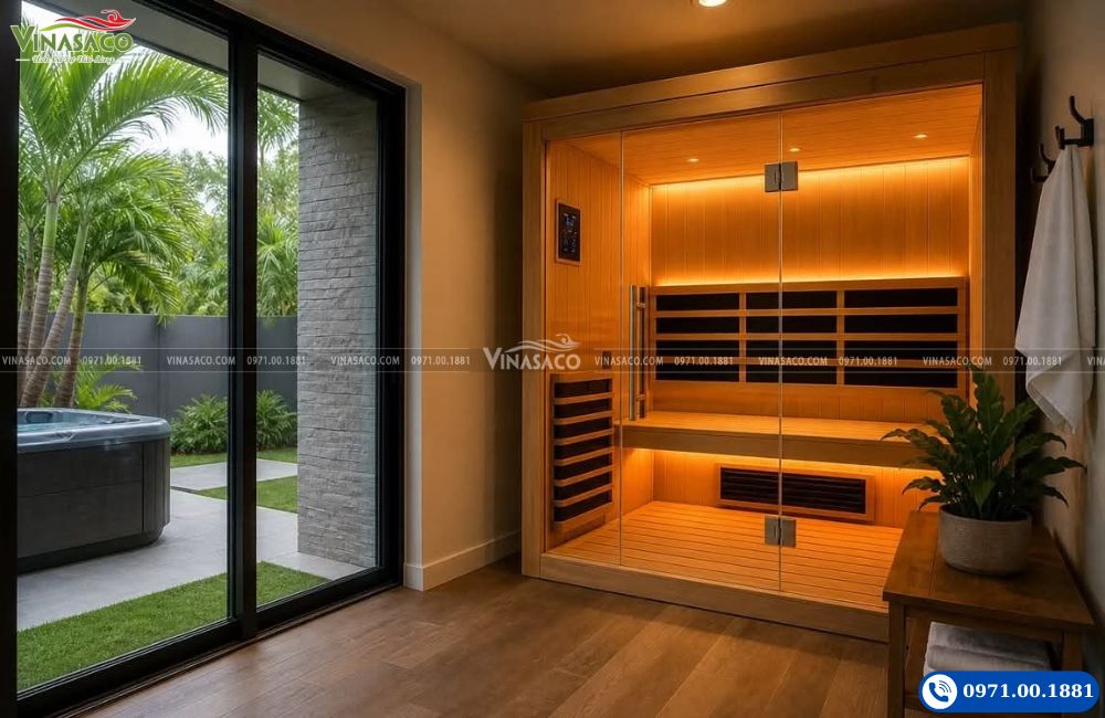 Thiết kế phòng xông hơi hồng ngoại