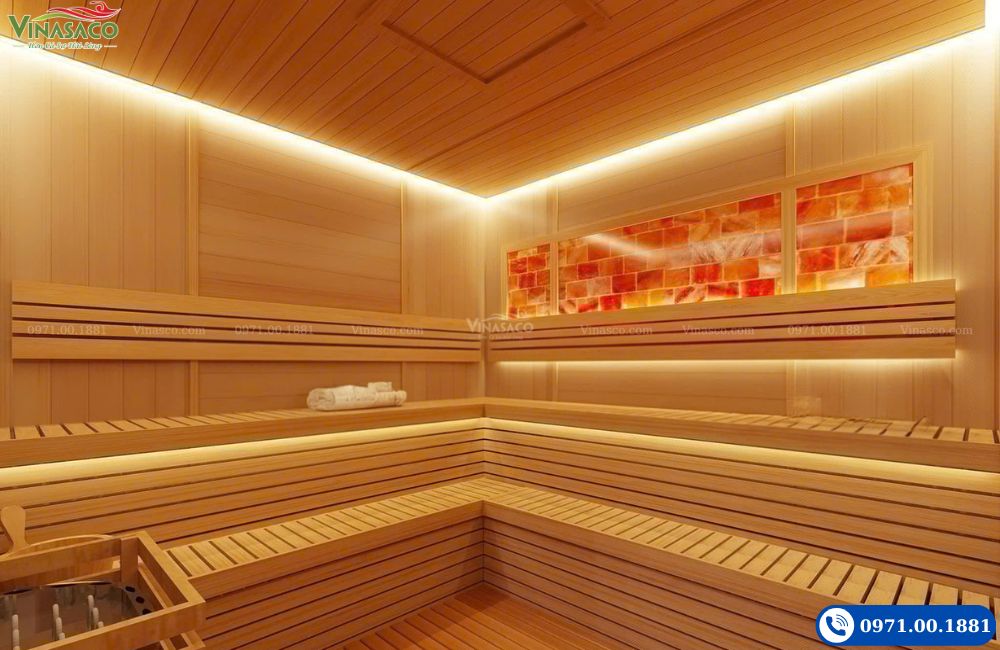 mẫu thiết kế phòng xông hơi đá muối Himalaya