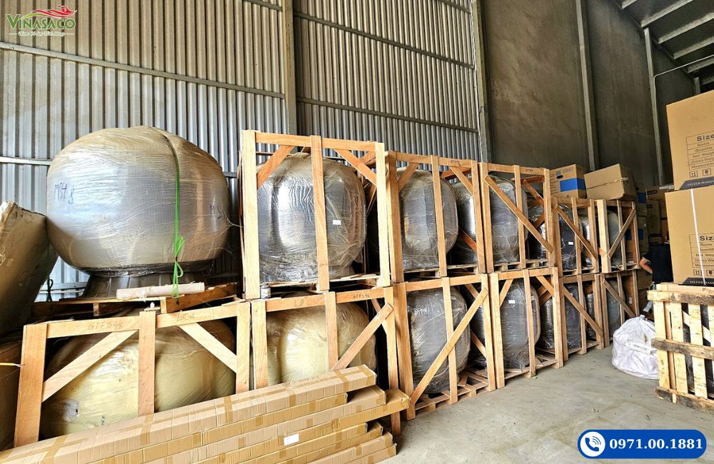 Kho bình lọc bể bơi chính hãng tại Vinasaco, đa dạng kích thước, sẵn hàng giao toàn