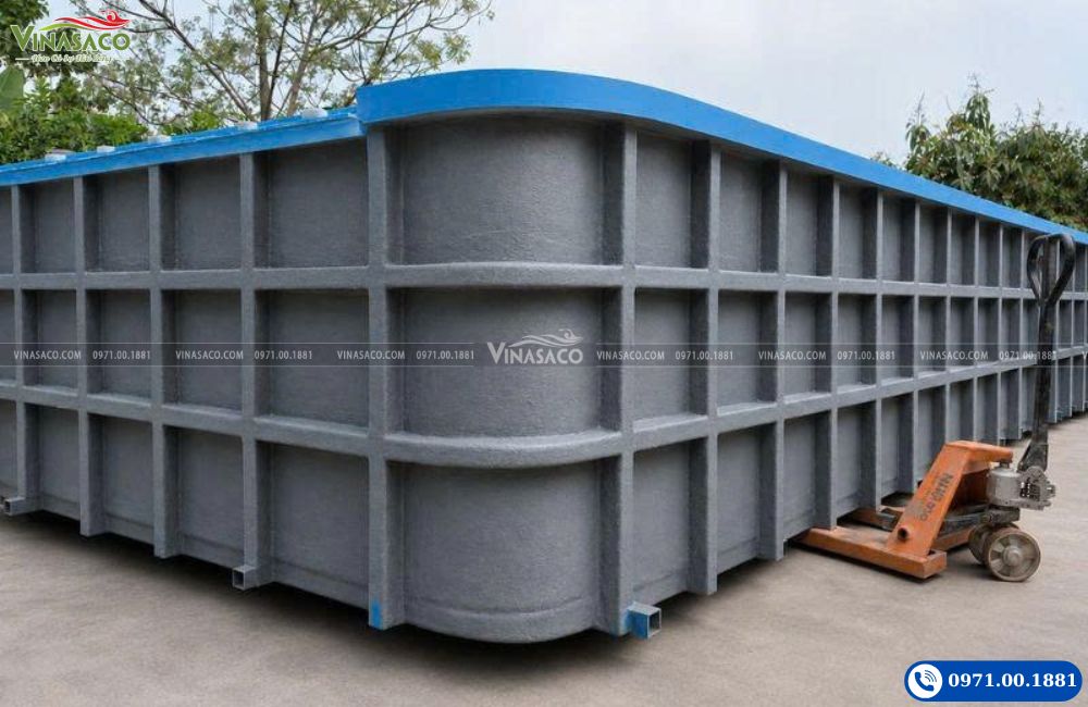Khung thép chịu lực bể bơi Composite được bọc kín