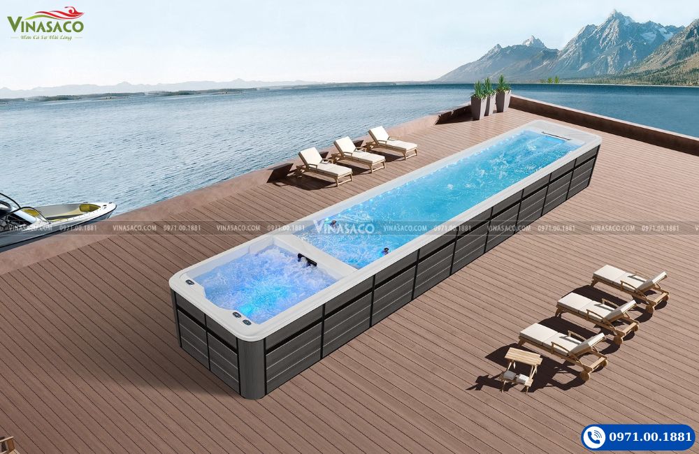 Bể bơi thông minh Jacuzzi WS-S12-T lắp đặt ngoài trời