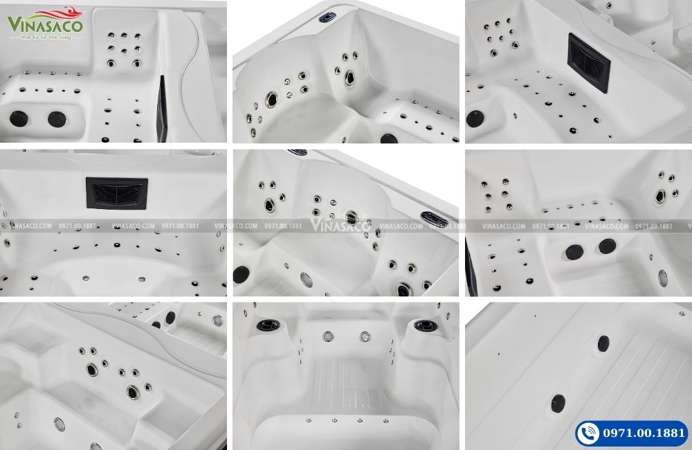 Hệ thống đầu massage thủy lực trên Bể bơi thông minh Jacuzzi WS-S12-T
