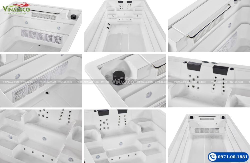 Chi tiết thiết kế bên trong Bể bơi thông minh Jacuzzi WS-130CIII
