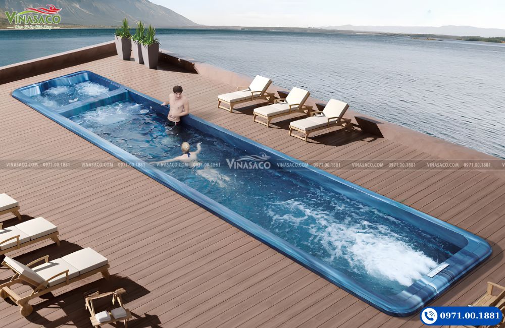 Trải nghiệm sử dụng Bể bơi thông minh Jacuzzi WS-S12 tại biệt thự