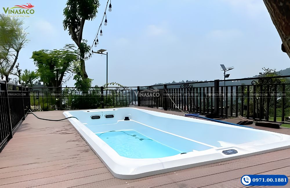 Bể bơi thông minh Swim Spa tại khu nghỉ dưỡng cao cấp