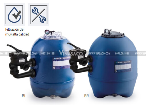 Model bình lọc bể bơi Kripsol BL