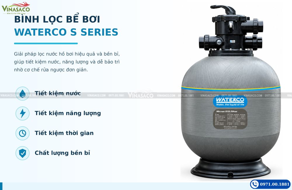 bình lọc bể bơi Waterco S Series