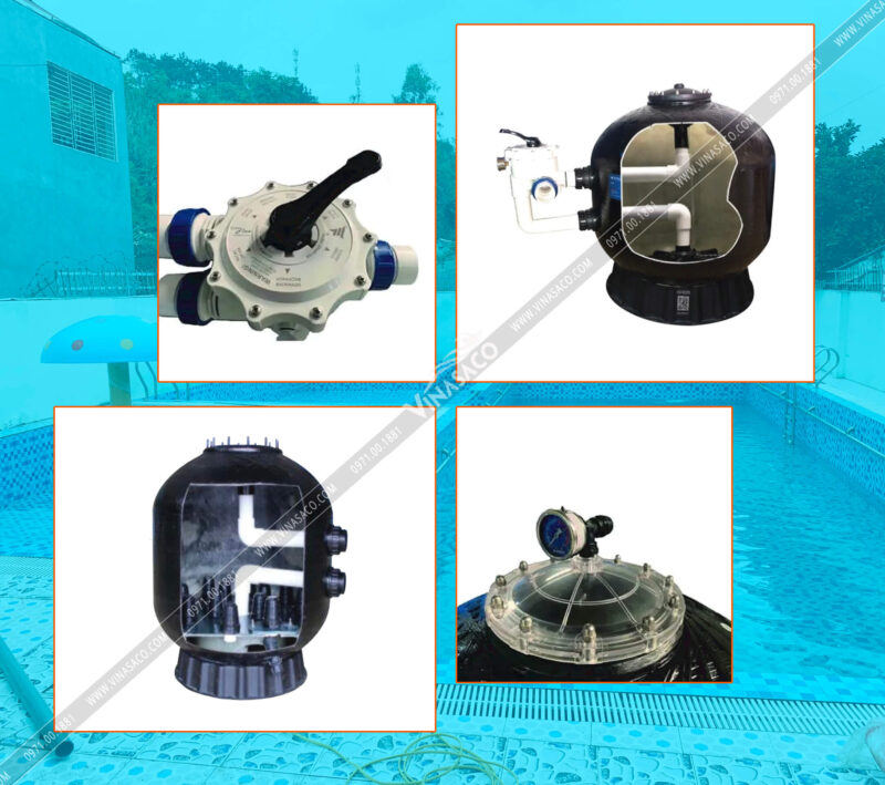 Cận cảnh một số chi tiết trên bộ lọc cát Minder MS