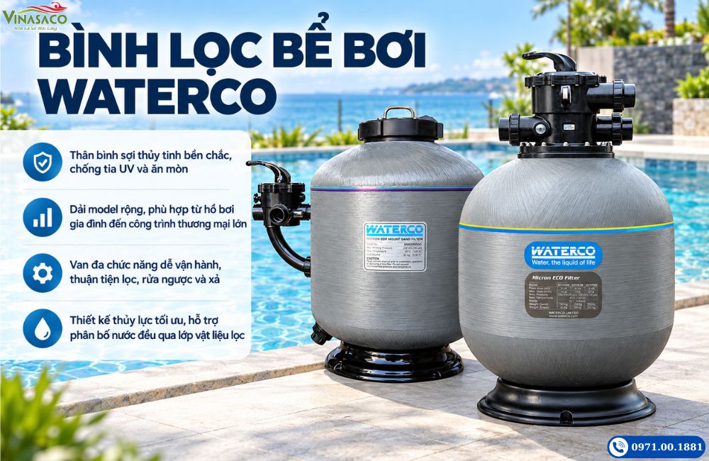 bình lọc bể bơi Waterco chính hãng