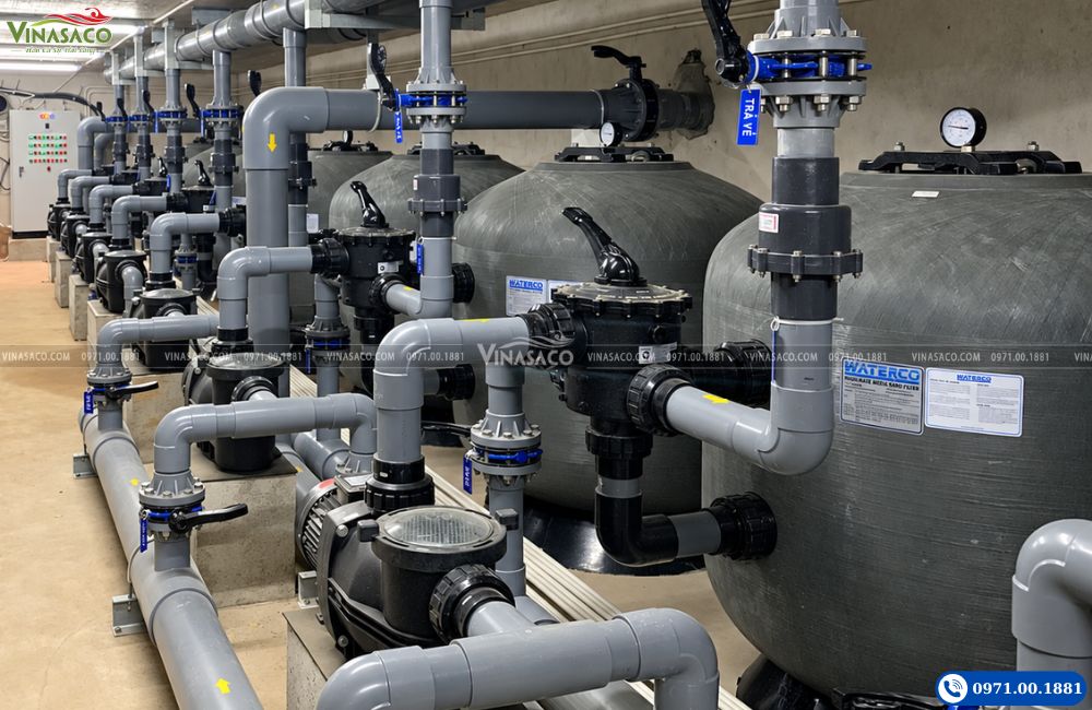 bình lọc Waterco SM Series van ngang