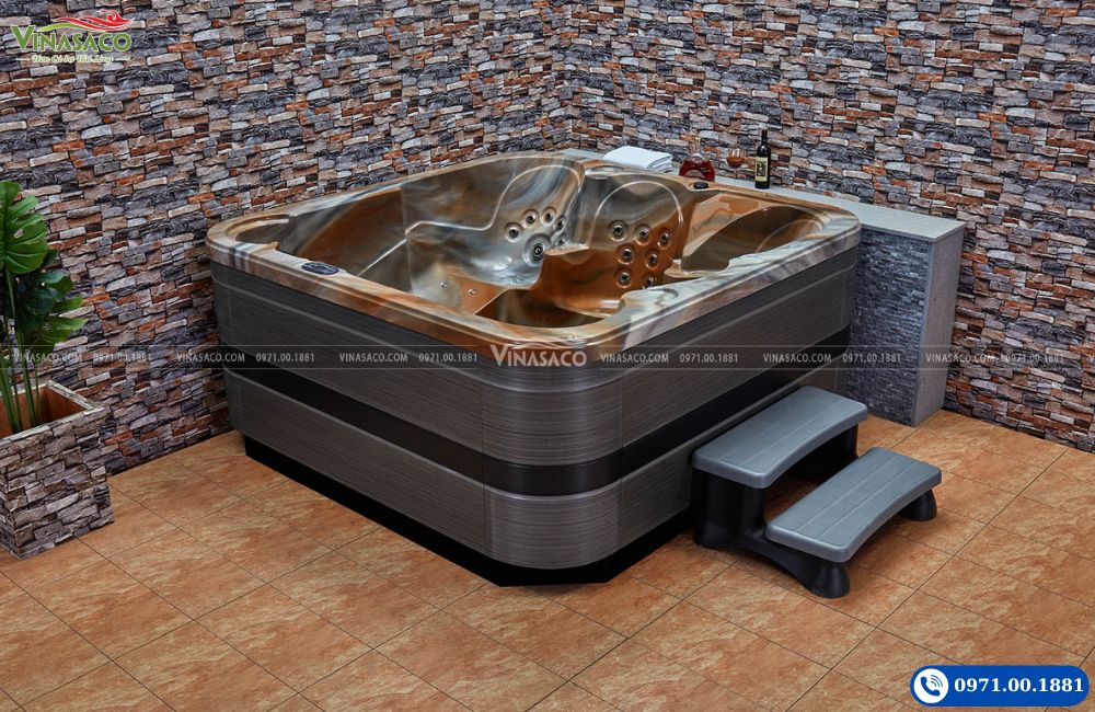 Lắp đặt bồn sục Jacuzzi WS-010S tại biệt thự và không gian nghỉ dưỡng