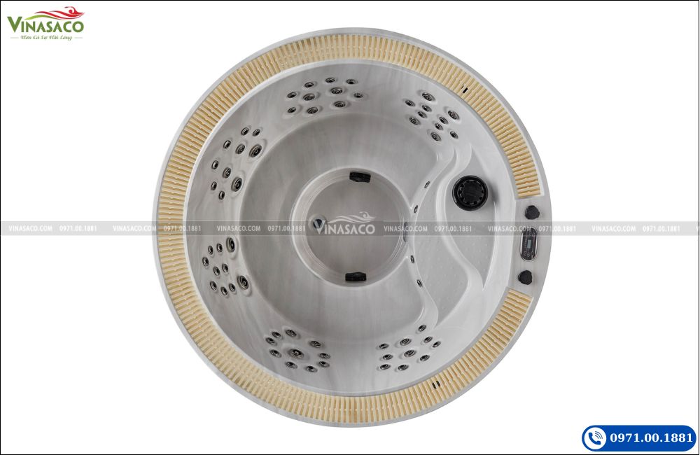 Bồn sục Jacuzzi WS-007S hình tròn 6 chỗ ngoài trời