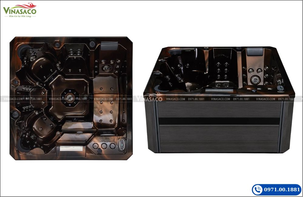 Bồn sục Jacuzzi WS-008H ngoài trời thiết kế hiện đại
