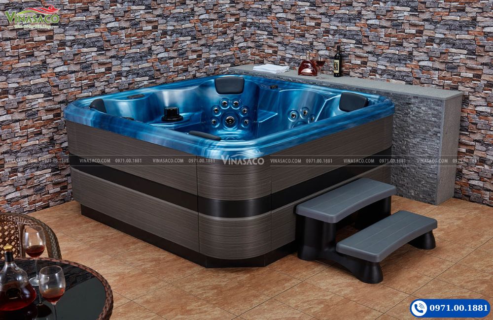 Bồn sục Jacuzzi WS-092S lắp đặt tại biệt thự hiện đại