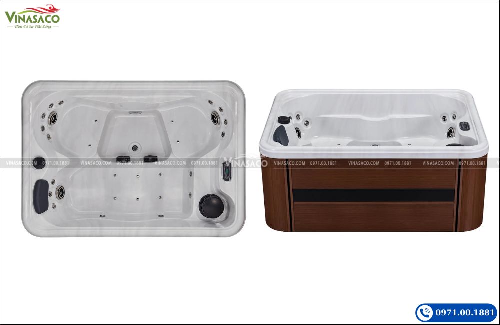 Bồn sục Jacuzzi WS-095H thiết kế nhỏ gọn 3 chỗ ngồi