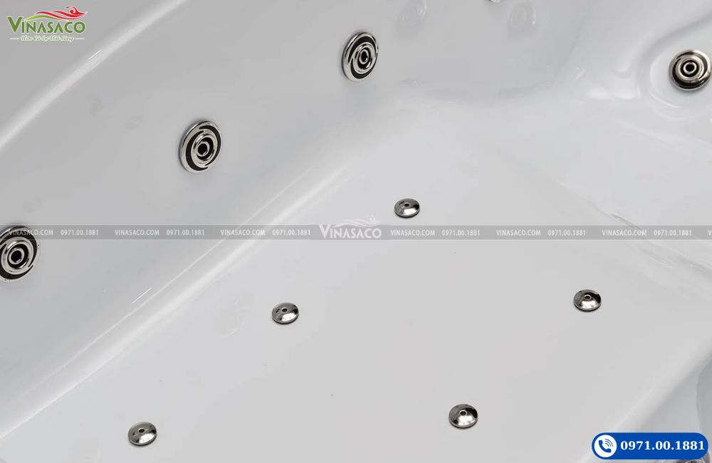 Hệ thống Air Bubble và Jet massage dưới đáy Jacuzzi WS-098H