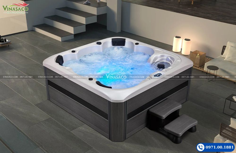 Bồn sục Jacuzzi WS-692H lắp đặt tại biệt thự cao cấp