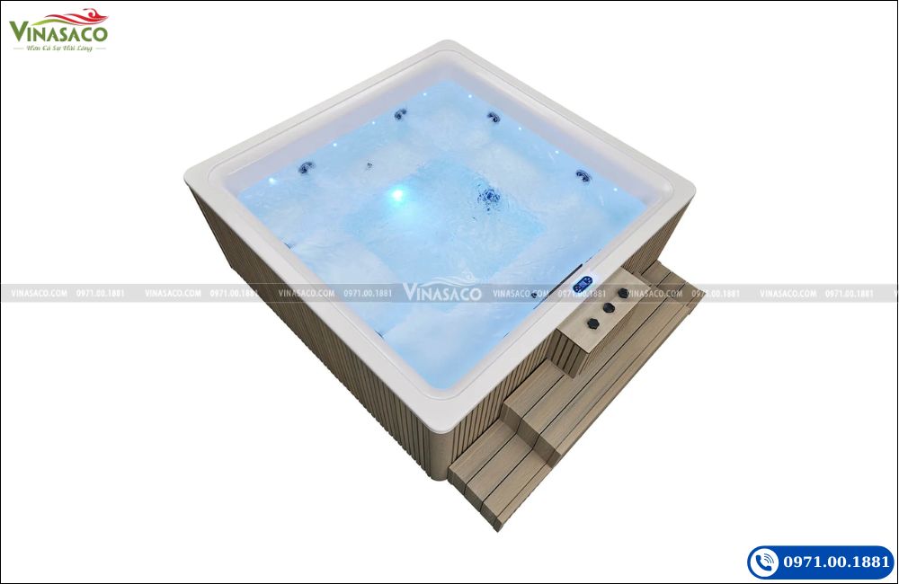 Hiệu ứng nước massage và đèn LED của Bồn sục Jacuzzi WS-SP2800