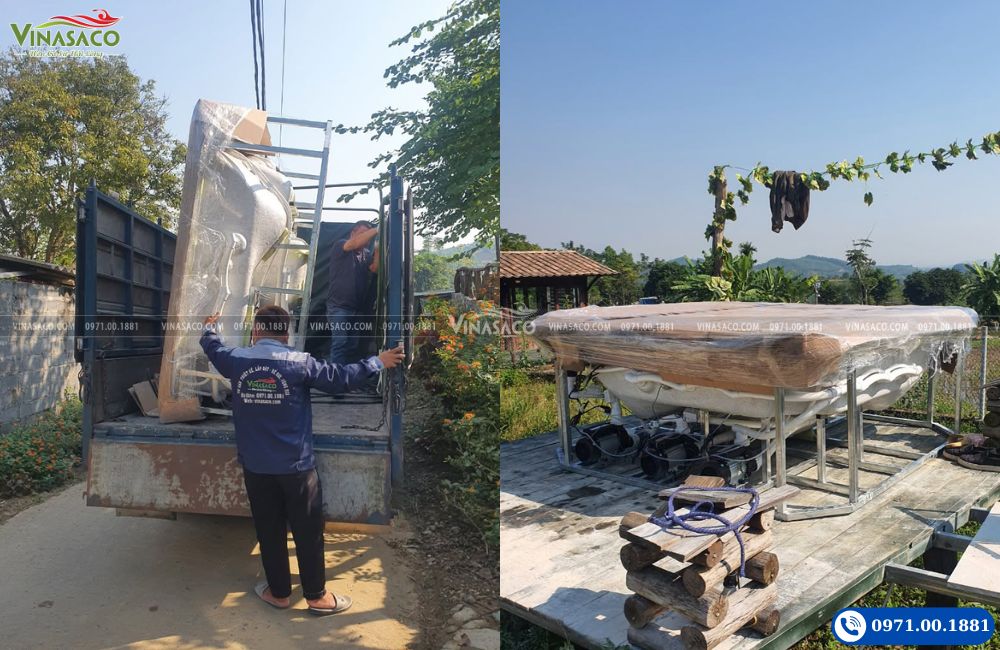 Thi công lắp đặt bồn sục Jacuzzi ngoài trời
