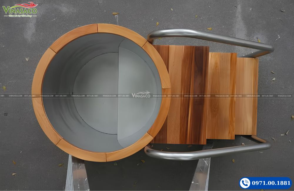 Ảnh thực tế bồn ngâm lạnh Coasts WHT-S-810-RS nhìn từ trên