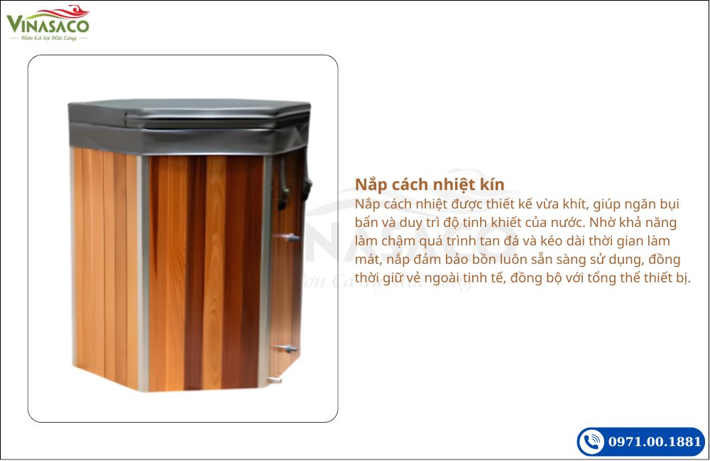 Nắp cách nhiệt kín cho bồn ngâm lạnh Coasts WSC-LB