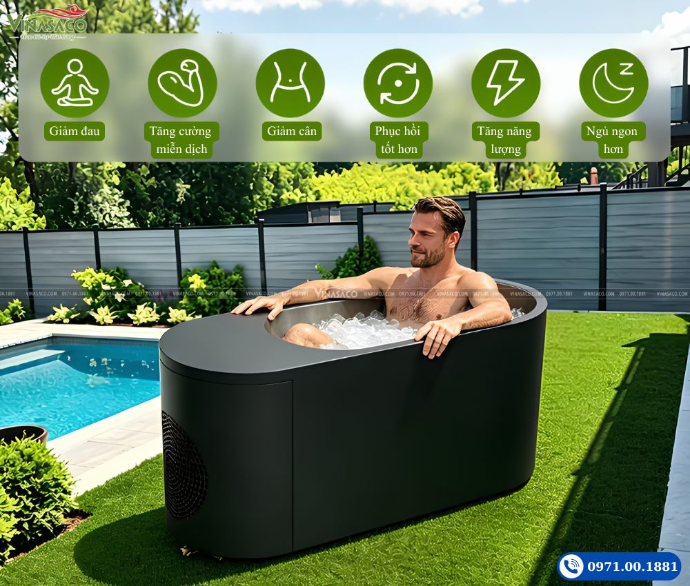 lợi ích bồn ngâm lạnh WSC-F phục hồi cơ thể giảm stress