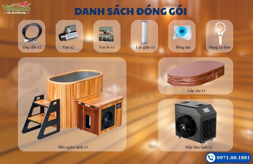 danh sách phụ kiện đóng gói bồn ngâm lạnh WSC-TYG14 Coasts