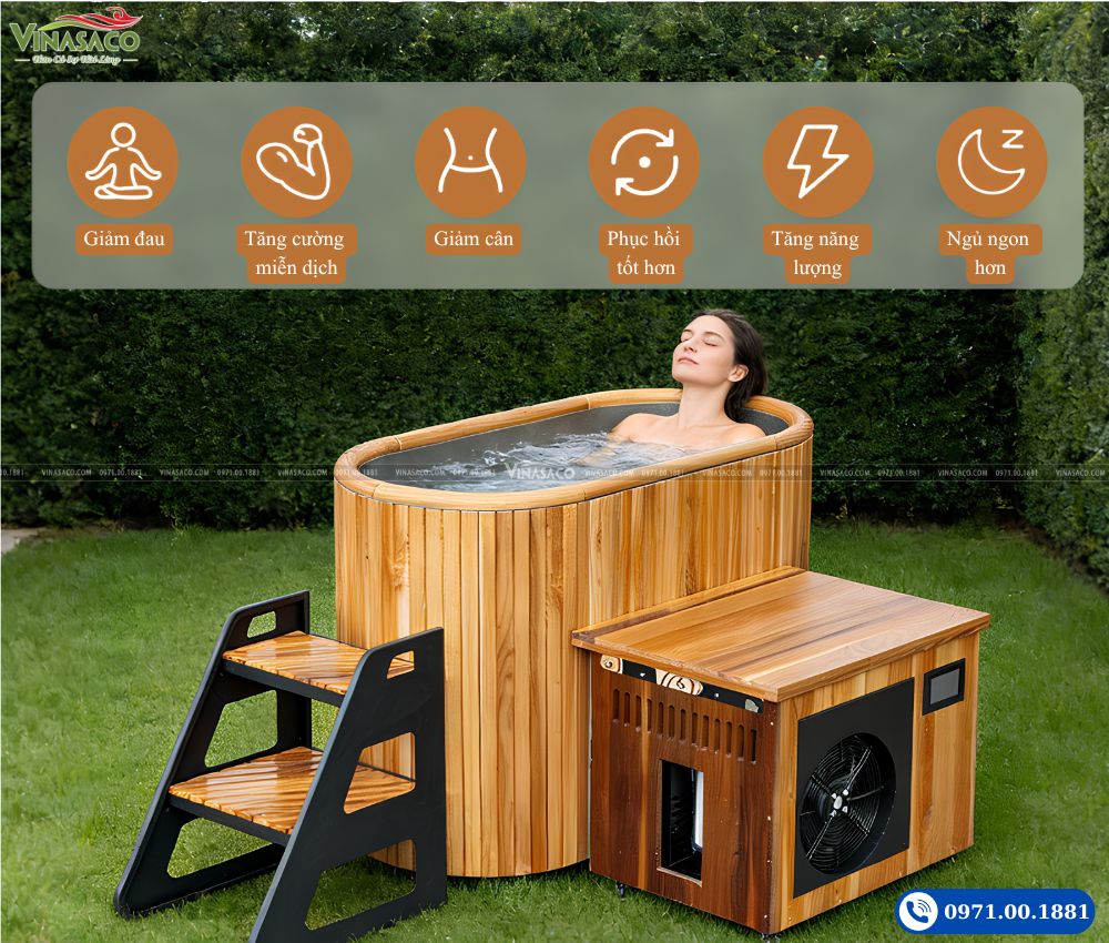 lợi ích bồn ngâm lạnh cold plunge WSC-TYG14 phục hồi cơ thể