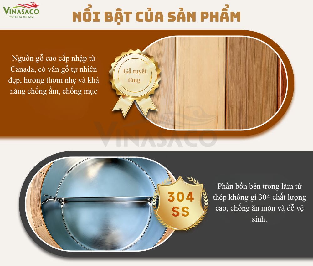 Điểm nổi bật vật liệu bồn ngâm lạnh Coasts WHT-S-810-RS