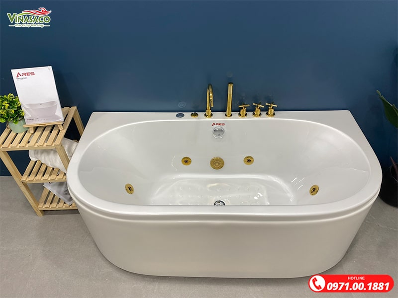 Ảnh thật - Bồn tắm massage Ares AR4162 chất liệu Acrylic ngọc trai