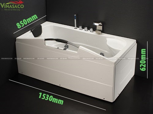 Kích thước của bồn tắm masage Kadawa k8611