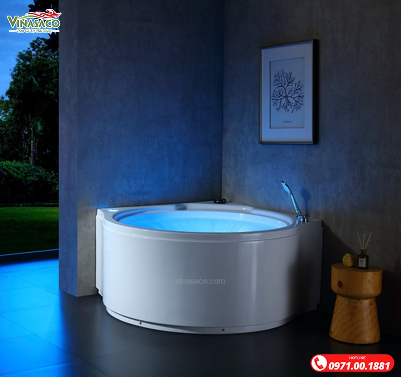 Ảnh bồn tắm massage đặt góc thương hiệu Ruby XR8023