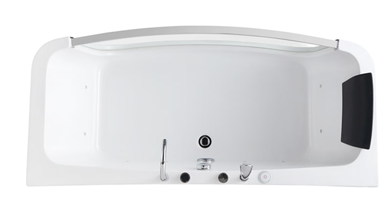 Lòng bồn tắm massage Ruby XR8025 với hệ thống đầu jet tập trung tại vị trí ngồi