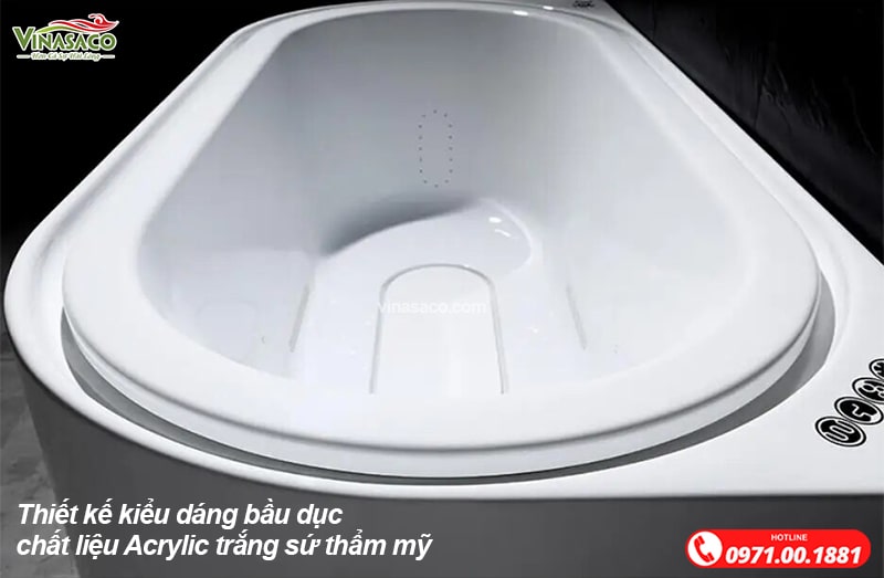 Chất liệu Acrylic trắng sứ tinh khôi mang tới diện mạo bắt mắt ấn tượng