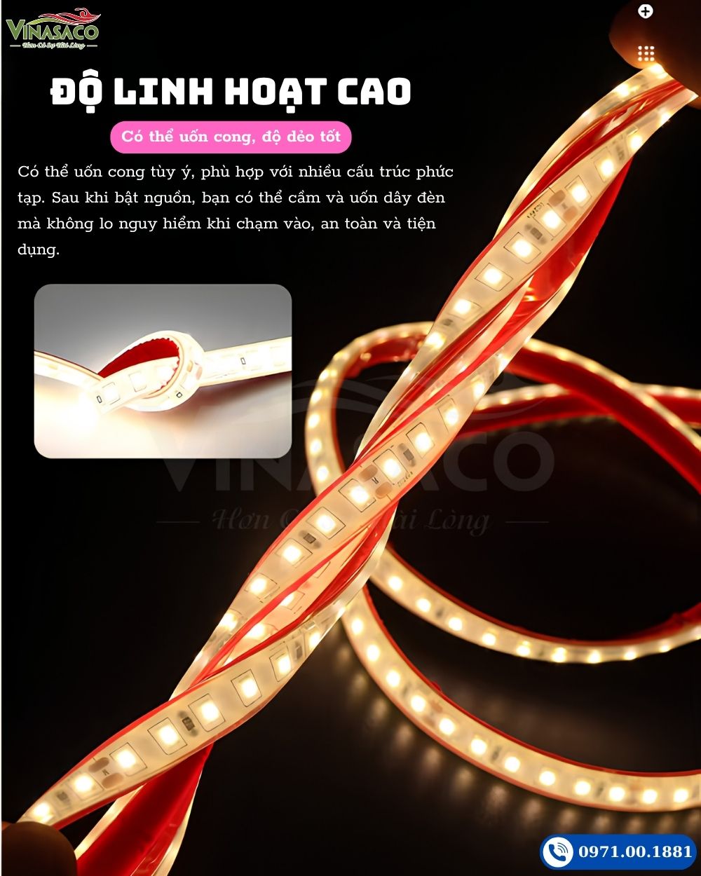 Dây đèn LED bể bơi DD01 có độ linh hoạt cao