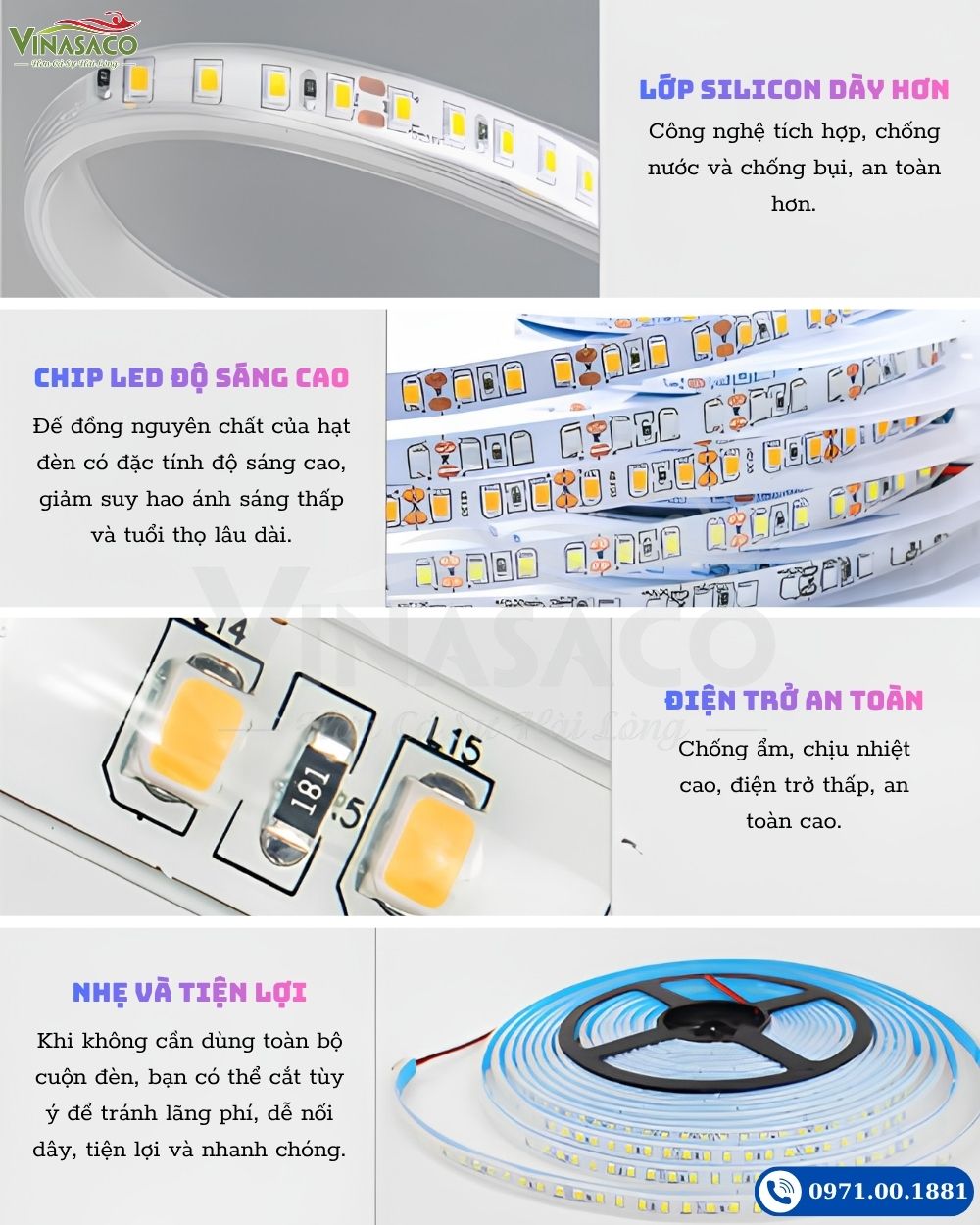 Ưu điểm dây đèn LED bể bơi DD01 chất lượng cao