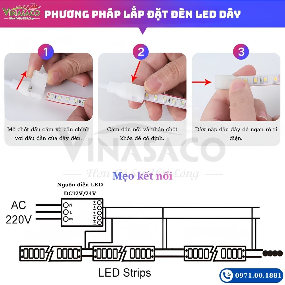 Hướng dẫn lắp đặt dây đèn LED bể bơi DD01