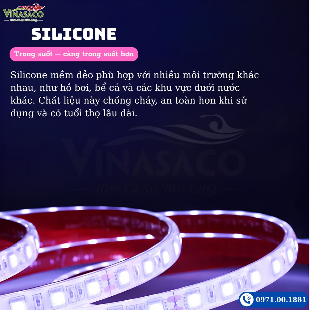 Dây đèn LED bể bơi DD01 thiết kế silicon siêu mỏng