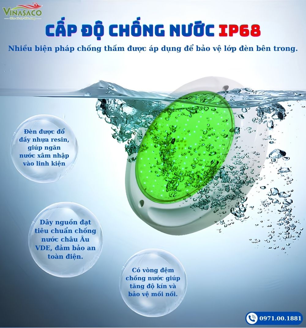 Cấp độ chống nước đèn bể bơi