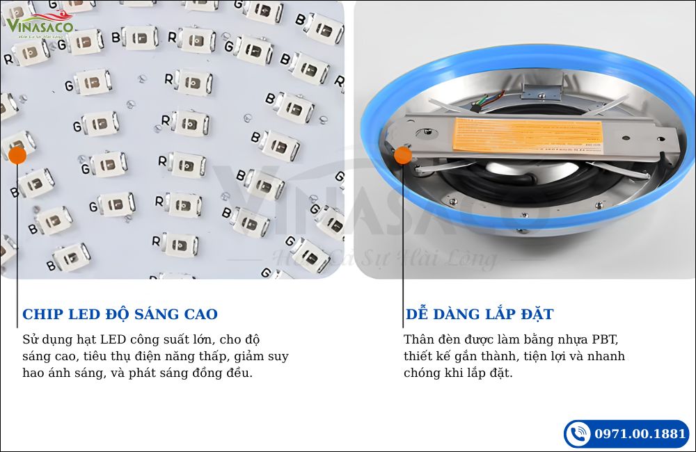 Chip LED Epistar SMD2835 đèn bể bơi YC230-SS