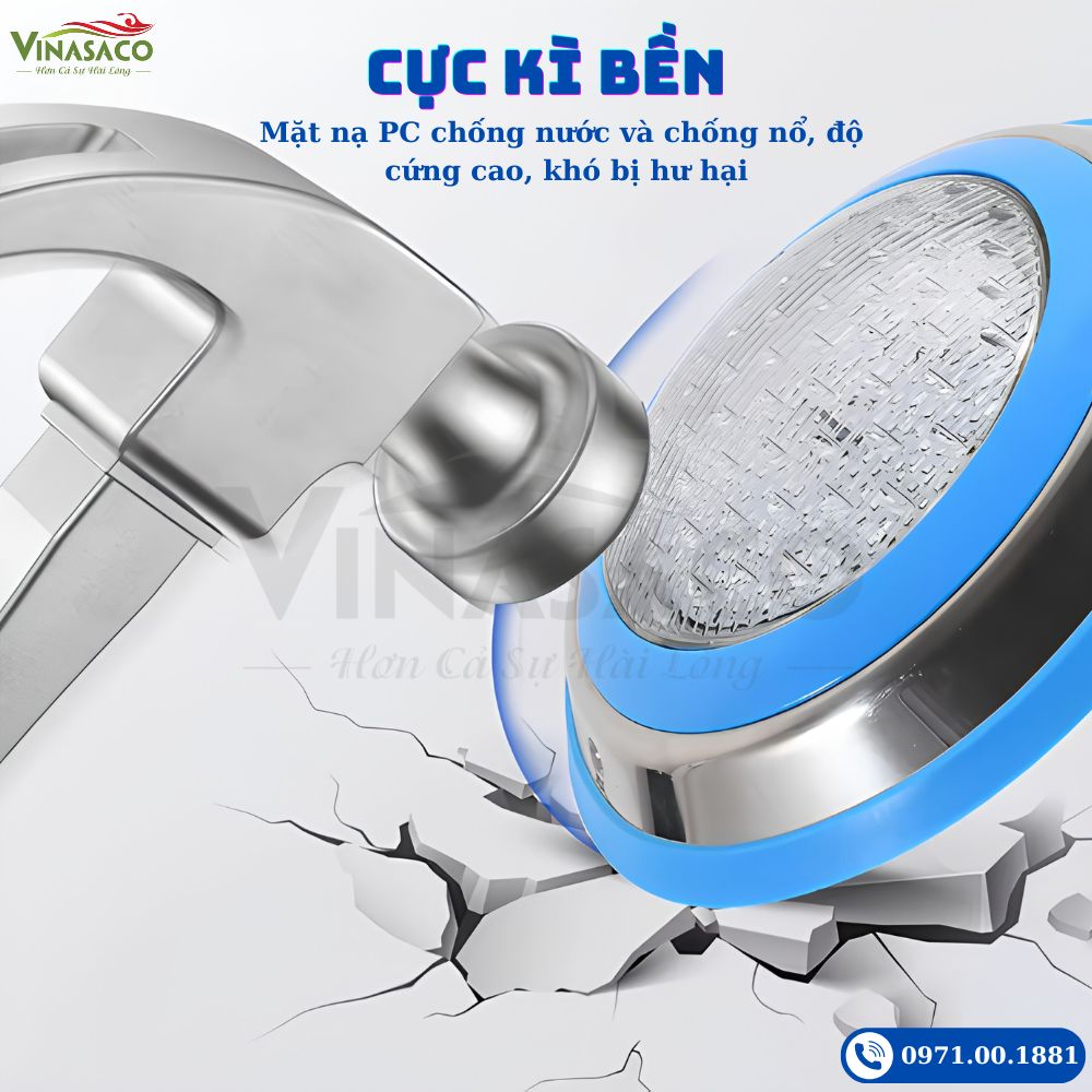 Độ bền mặt đèn LED bể bơi JKD-YC230-SS