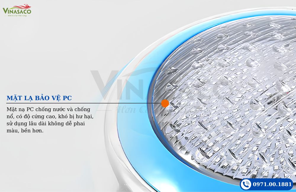 Mặt đèn PC chống va đập của đèn bể bơi YC230-SS