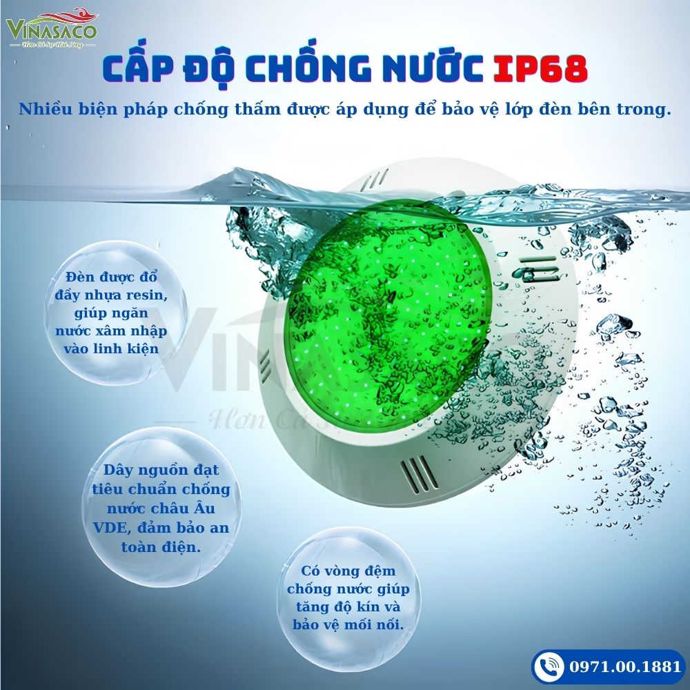 Đèn LED bể bơi YC260-2AP chống nước IP68