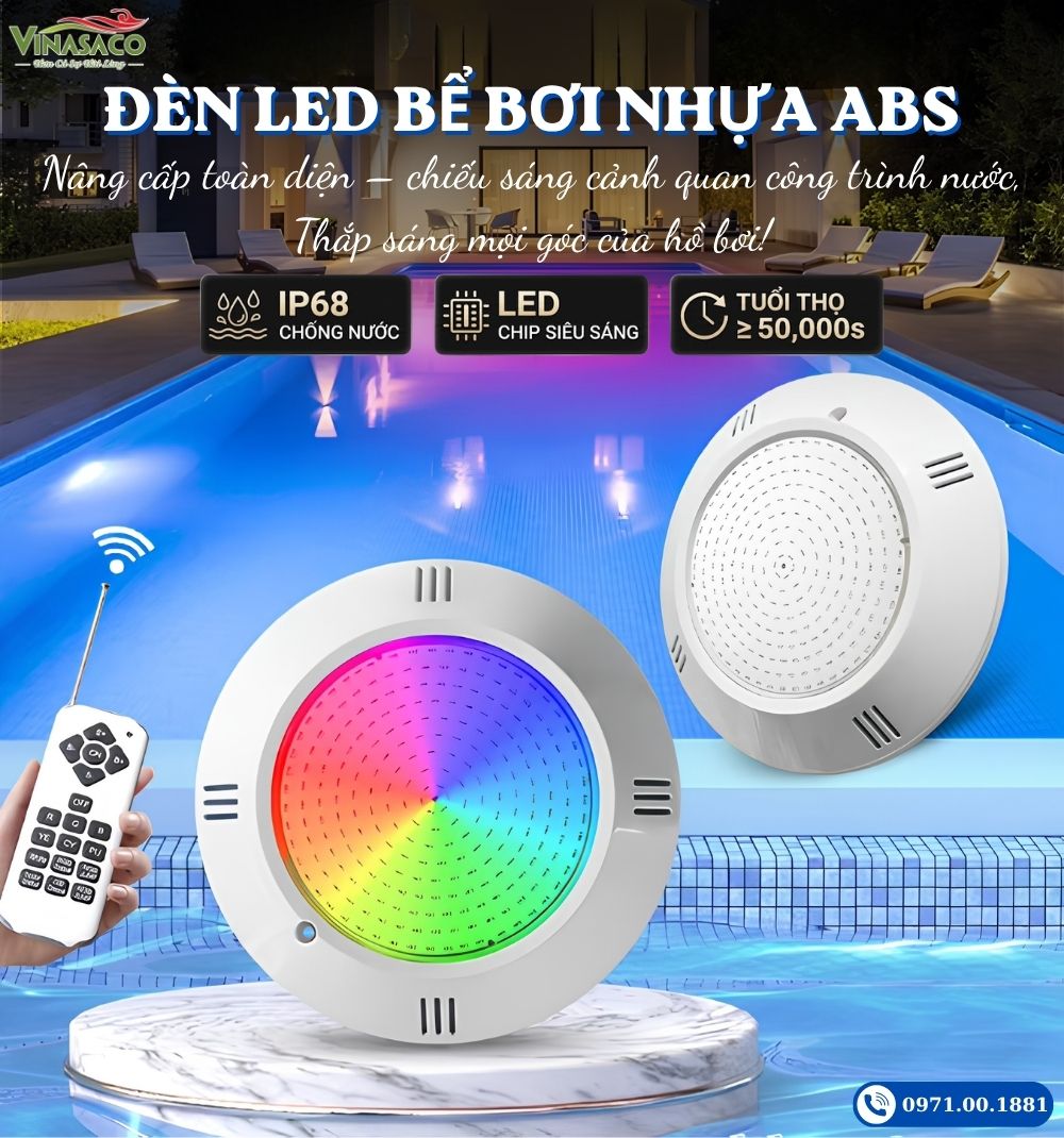 Đèn LED treo thành bể bơi YC260-2AP nhựa ABS chống nước IP68