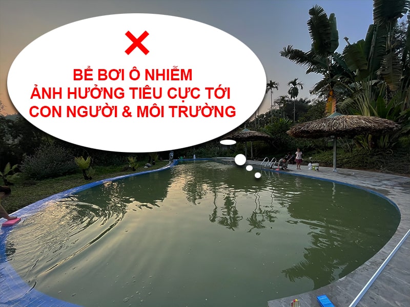 Các mối nguy hại từ một bể bơi bị ô nhiễm