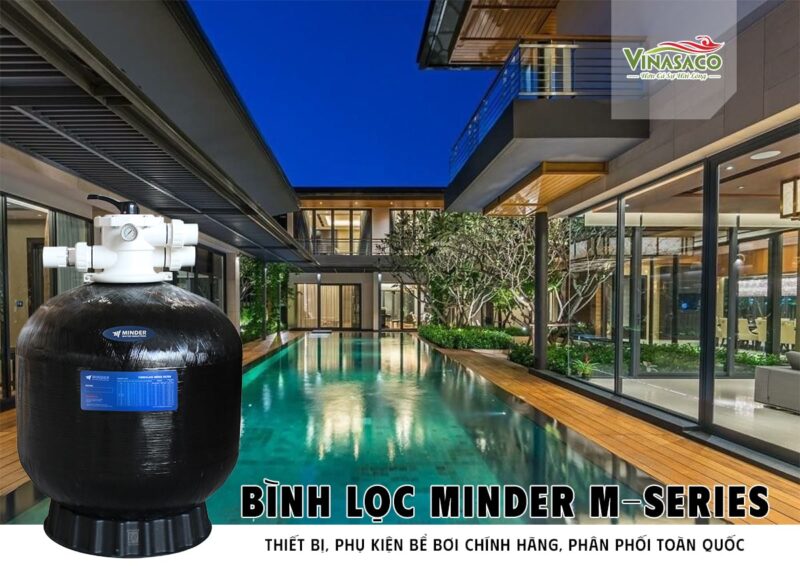 Bình lọc bể bơi Minder M -series màu đen