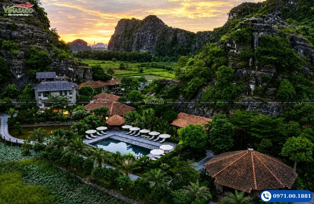 Thi công bể bơi khu nghỉ dưỡng An Hideaway Resort Ninh Bình
